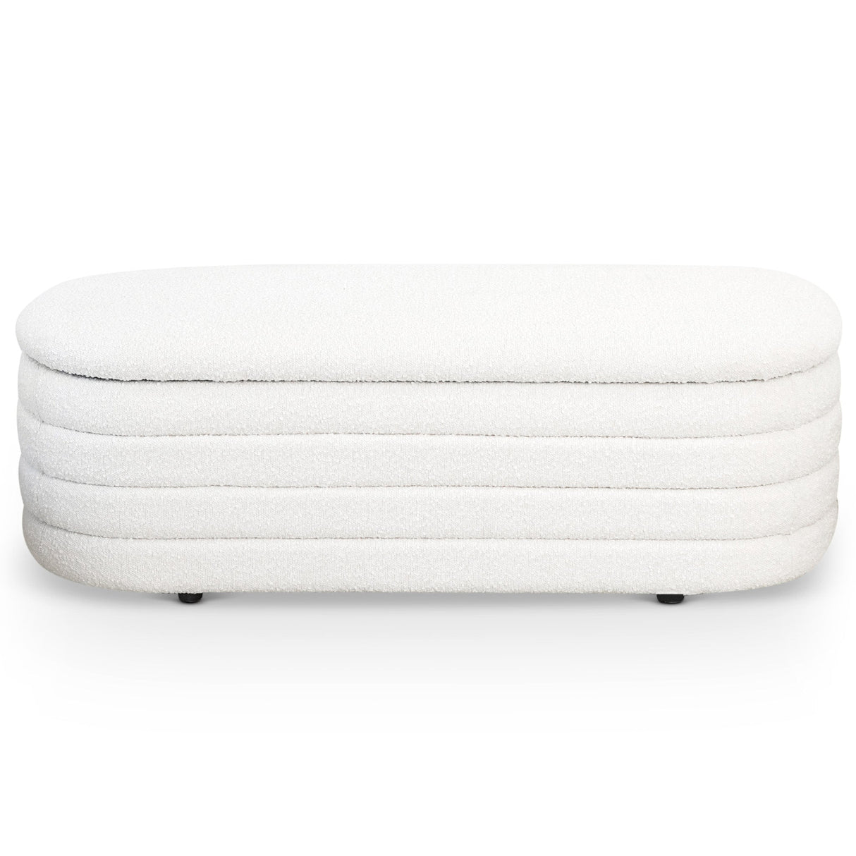 Cabana White Boucle Storage Bench