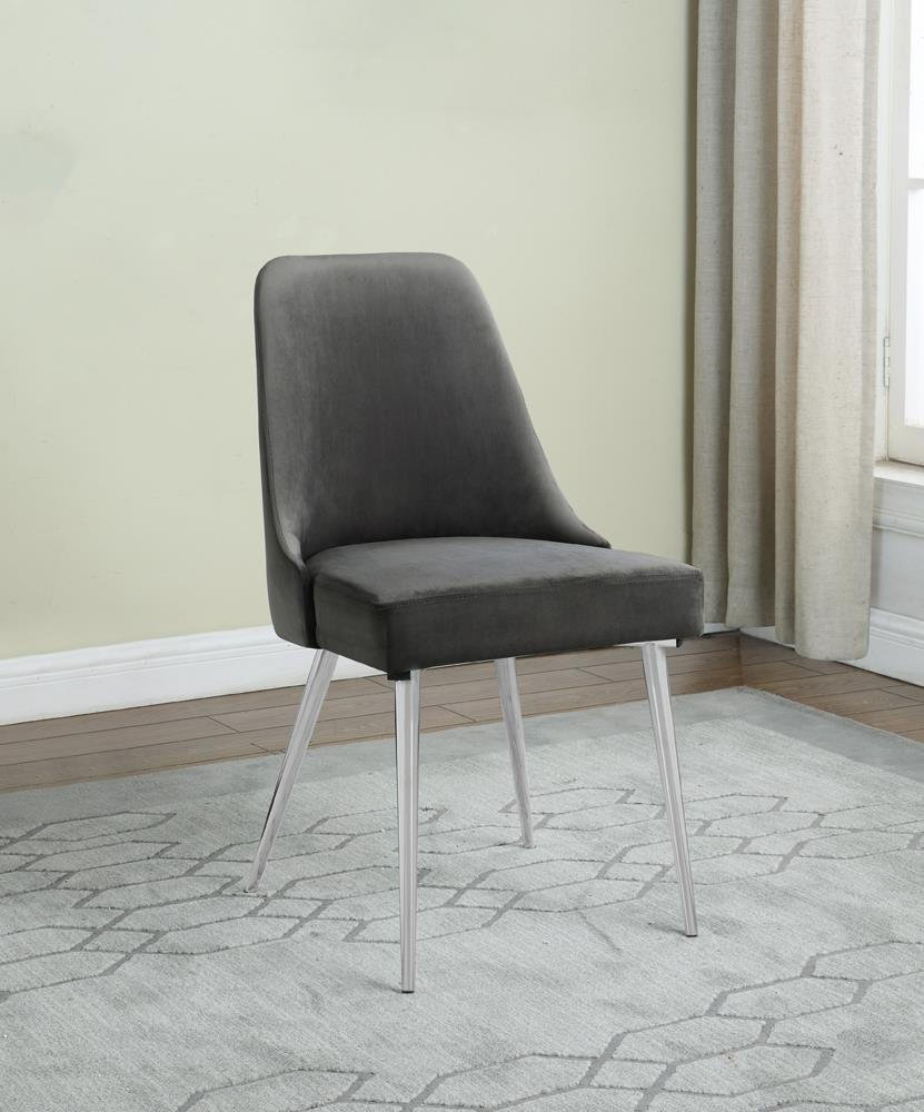 Cabianca Gray Curved Back Side Chairs, Set of 2