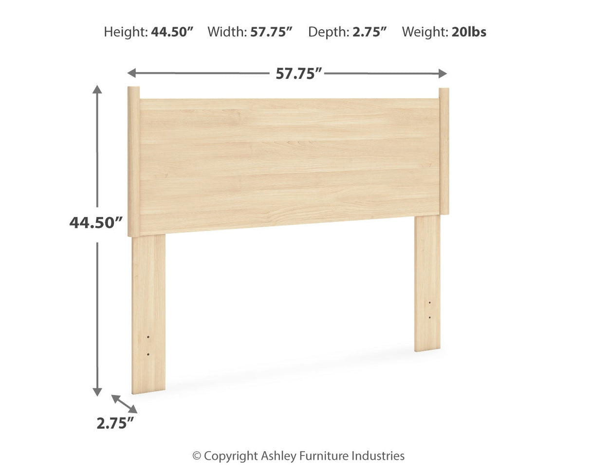 Cabinella Full Panel Headboard with Dresser and Nightstand in Tan