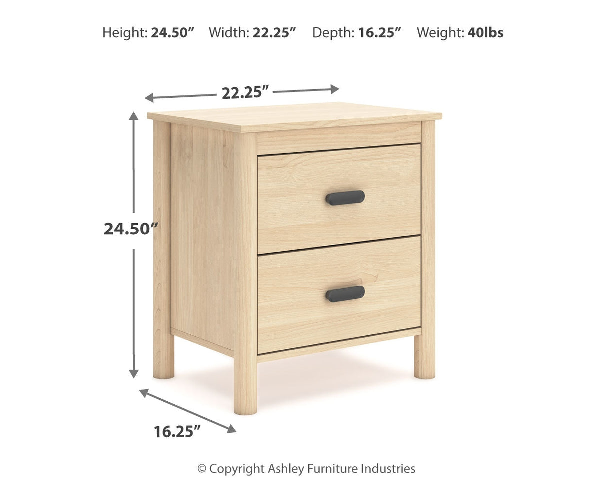 Cabinella Queen Panel Headboard with Dresser and Nightstand in Tan