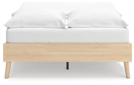 Cabinella Tan Full Platform Bed by Ashley at Eve Furniture