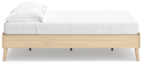 Cabinella Tan Full Platform Bed by Ashley at Eve Furniture