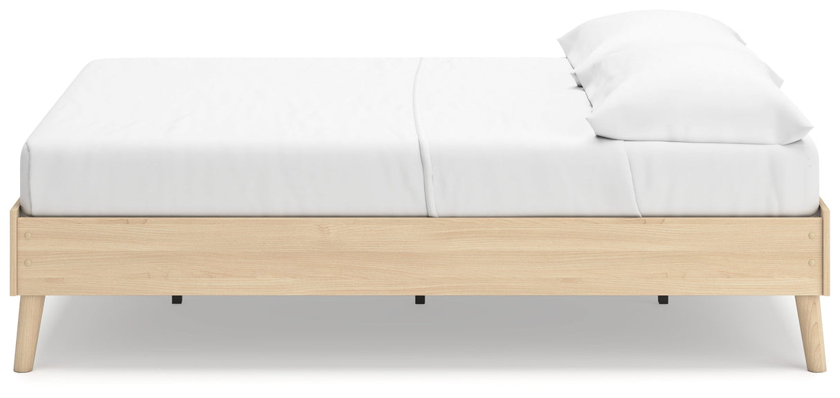 Cabinella Tan Full Platform Bed