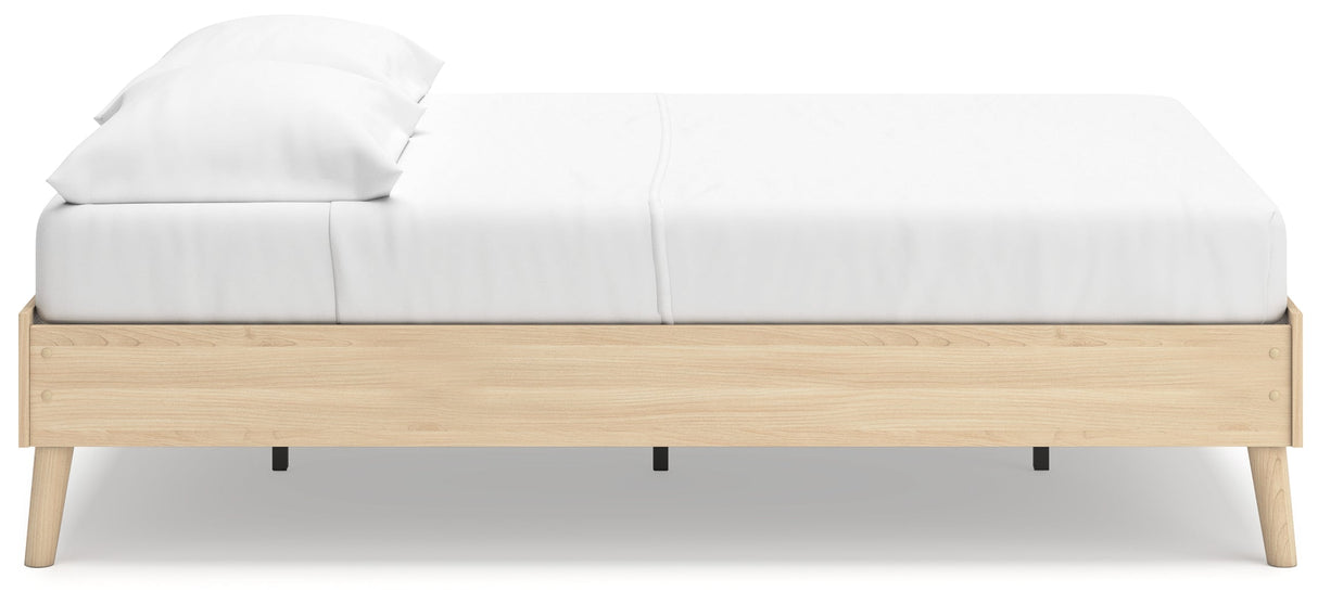 Cabinella Tan Full Platform Bed