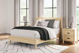 Cabinella Tan Full Platform Panel Bed by Ashley at Eve Furniture