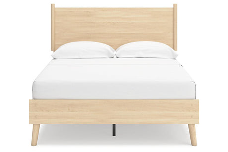 Cabinella Tan Full Platform Panel Bed by Ashley at Eve Furniture