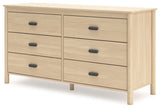 Cabinella Tan Full Platform Panel Bedroom Set by Ashley at Eve Furniture