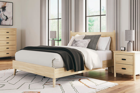 Cabinella Tan Full Platform Panel Bedroom Set by Ashley at Eve Furniture