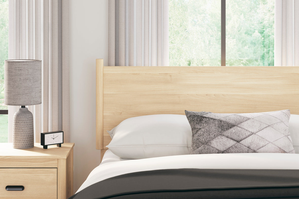 Cabinella Tan Full Platform Panel Bedroom Set by Ashley at Eve Furniture