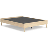 Cabinella Tan Queen Platform Base Bed by Ashley at Eve Furniture
