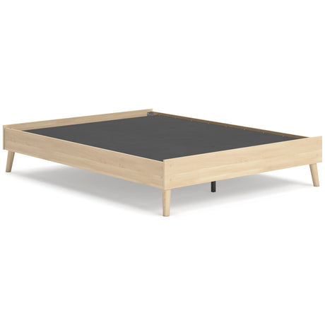 Cabinella Tan Queen Platform Base Bed by Ashley at Eve Furniture