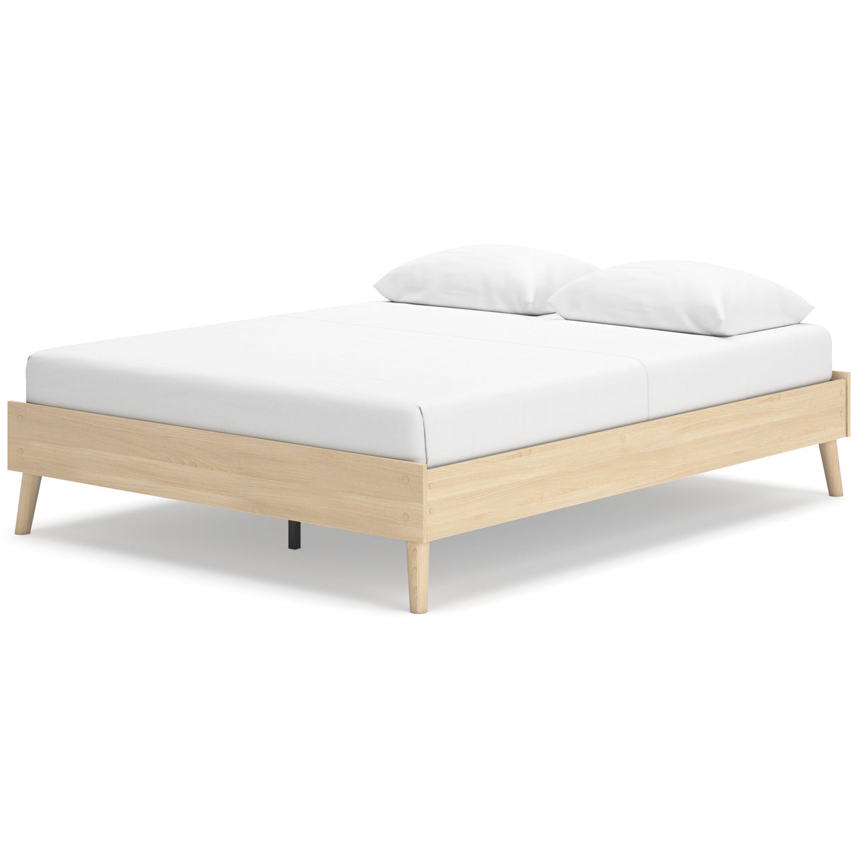 Cabinella Tan Queen Platform Base Bed by Ashley at Eve Furniture