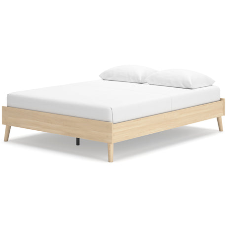 Cabinella Tan Queen Platform Base Bed by Ashley at Eve Furniture