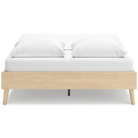 Cabinella Tan Queen Platform Base Bed by Ashley at Eve Furniture