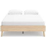 Cabinella Tan Queen Platform Base Bed by Ashley at Eve Furniture