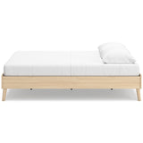 Cabinella Tan Queen Platform Base Bed by Ashley at Eve Furniture