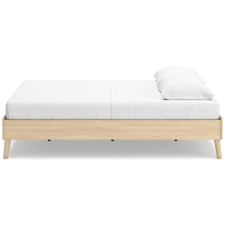 Cabinella Tan Queen Platform Base Bed by Ashley at Eve Furniture