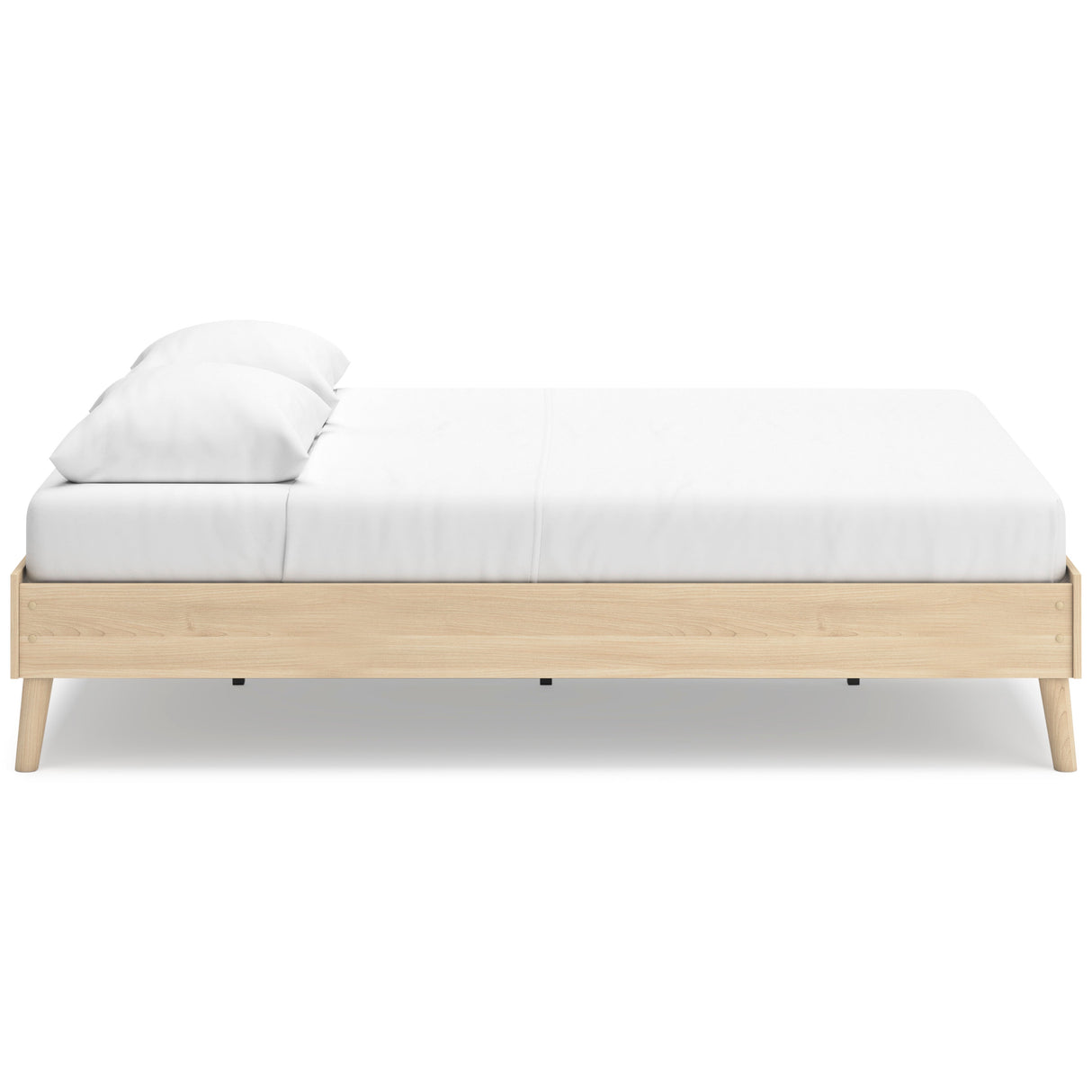 Cabinella Tan Queen Platform Base Bed by Ashley at Eve Furniture