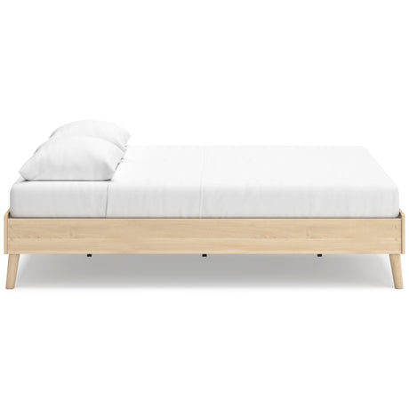 Cabinella Tan Queen Platform Base Bed by Ashley at Eve Furniture