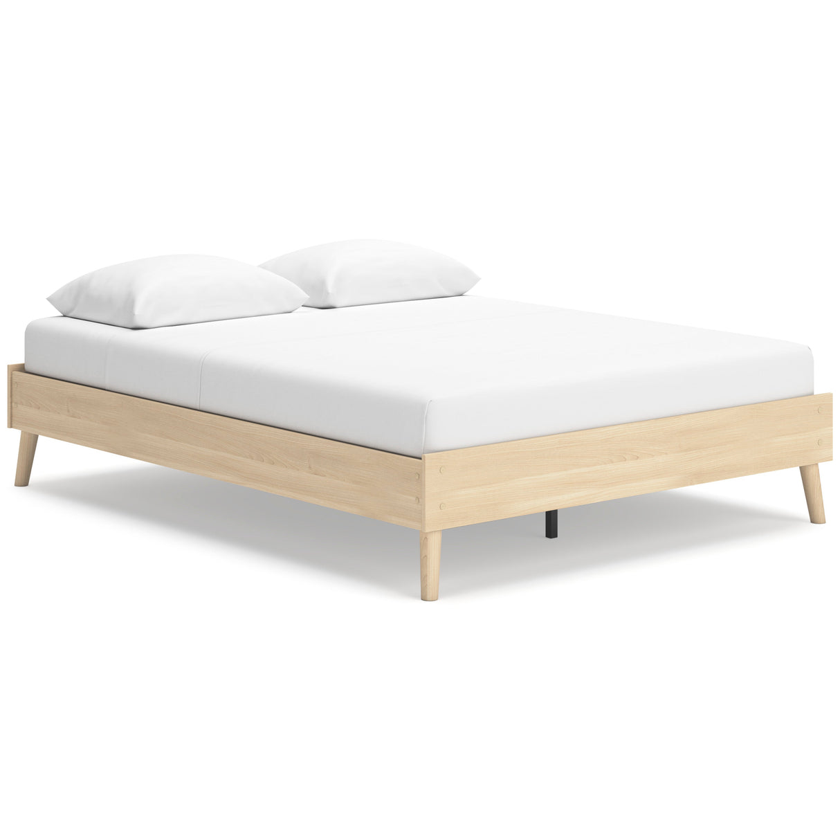 Cabinella Tan Queen Platform Base Bed by Ashley at Eve Furniture