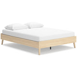 Cabinella Tan Queen Platform Base Bed by Ashley at Eve Furniture
