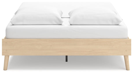 Cabinella Tan Queen Platform Bed by Ashley at Eve Furniture