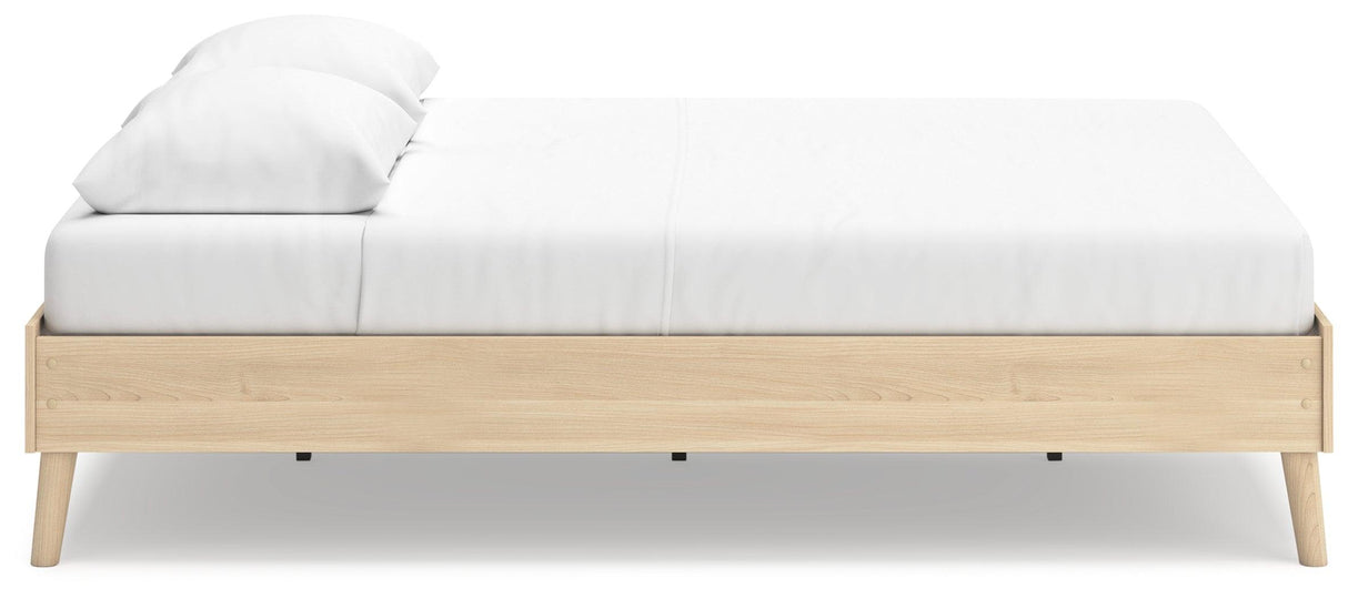 Cabinella Tan Queen Platform Bed by Ashley at Eve Furniture