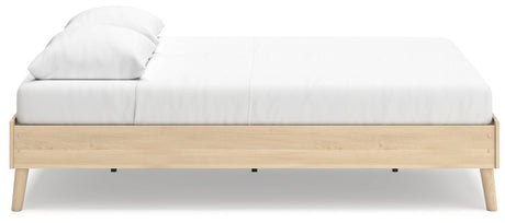 Cabinella Tan Queen Platform Bed by Ashley at Eve Furniture