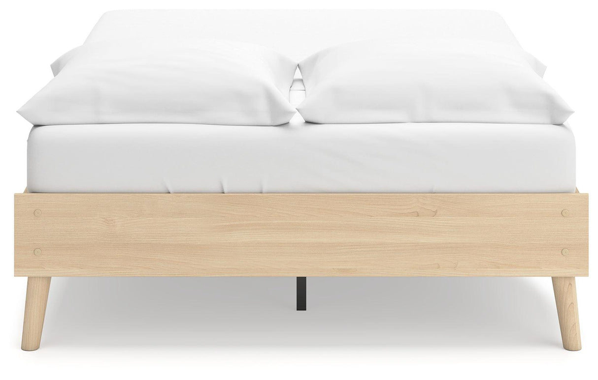 Cabinella Tan Full Platform Bed by Ashley at Eve Furniture