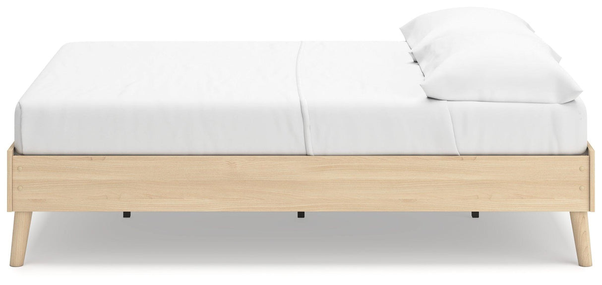 Cabinella Tan Full Platform Bed by Ashley at Eve Furniture