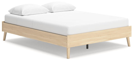 Cabinella Tan Queen Platform Bed by Ashley at Eve Furniture