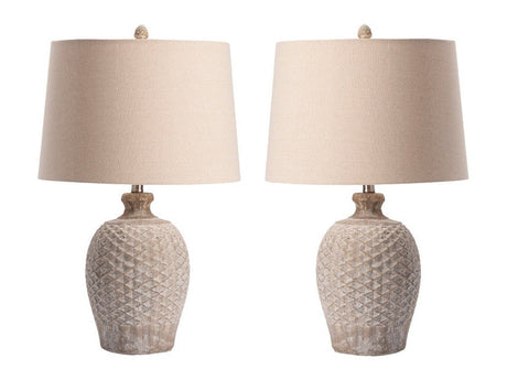 Cabos Natural Table Lamp (Set of 2) by Crestview at Eve Furniture