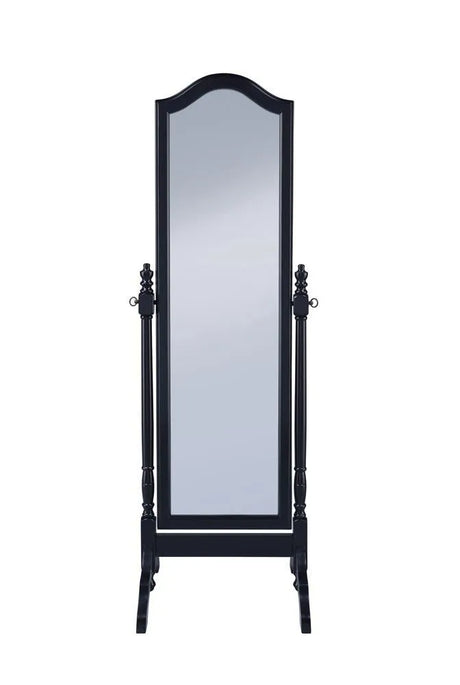 Cabot Black Rectangular Cheval Mirror with Arched Top by Coaster at Eve Furniture