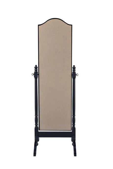 Cabot Black Rectangular Cheval Mirror with Arched Top by Coaster at Eve Furniture