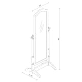 Cabot Merlot Rectangular Cheval Mirror with Arched Top by Coaster at Eve Furniture