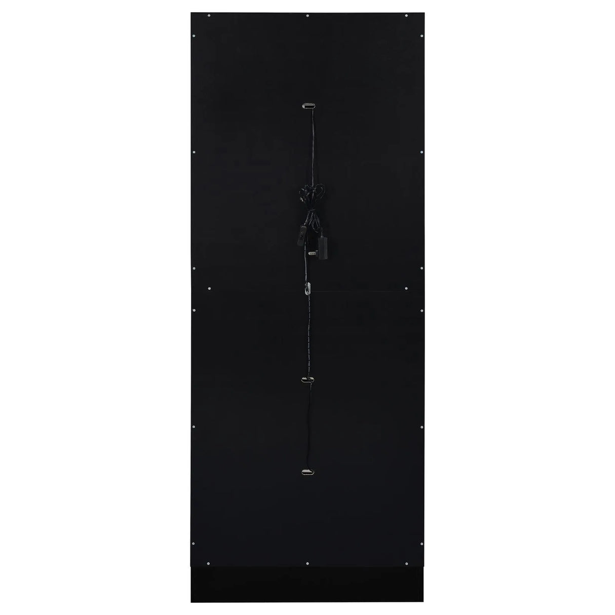 Cabra Display Case Curio Cabinet with Glass Shelves and LED Lighting Black High Gloss by Coaster at Eve Furniture