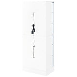 Cabra Display Case Curio Cabinet with Glass Shelves and LED Lighting White High Gloss