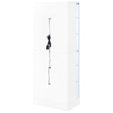 Cabra Display Case Curio Cabinet with Glass Shelves and LED Lighting White High Gloss by Coaster at Eve Furniture