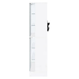 Cabra Display Case Curio Cabinet with Glass Shelves and LED Lighting White High Gloss by Coaster at Eve Furniture