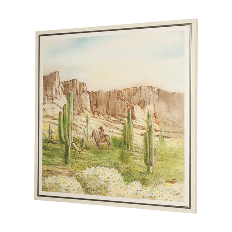 Cactus Country II by Mercana Studio Hand-Embellished Textured Framed Canvas Artwork by Mercana at Eve Furniture