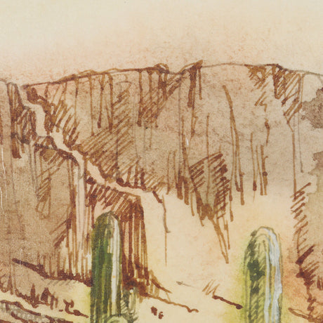 Cactus Country II by Mercana Studio Hand-Embellished Textured Framed Canvas Artwork by Mercana at Eve Furniture
