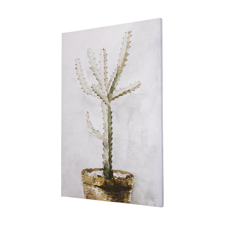 Cactus I by Mercana Studio a Hand Embellished Textured Canvas by Mercana at Eve Furniture