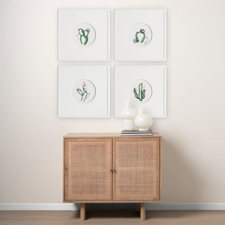 Cactus I by Mercana Studio a Hand Embellished Textured Framed Art Print Matted under Glass by Mercana at Eve Furniture