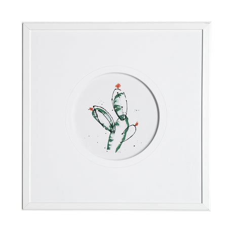 Cactus I by Mercana Studio a Hand Embellished Textured Framed Art Print Matted under Glass by Mercana at Eve Furniture