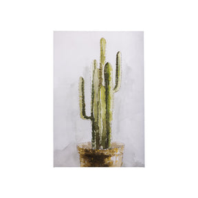 cactus II by Mercana Studio a Hand Embellished Textured Canvas by Mercana at Eve Furniture