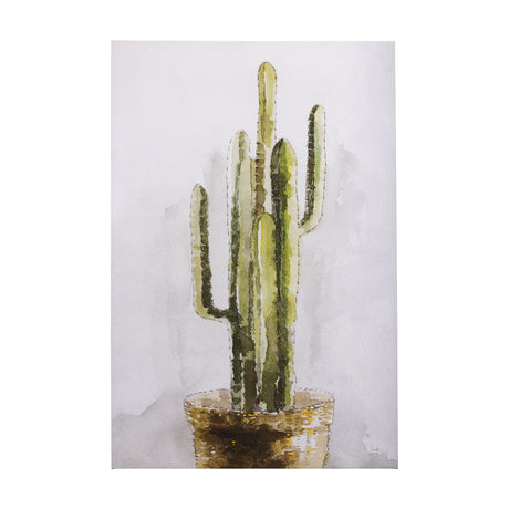 cactus II by Mercana Studio a Hand Embellished Textured Canvas by Mercana at Eve Furniture
