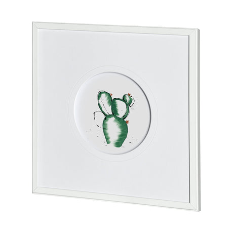 Cactus II by Mercana Studio a Hand Embellished Textured Framed Art Print Matted under Glass by Mercana at Eve Furniture