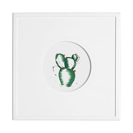 Cactus II by Mercana Studio a Hand Embellished Textured Framed Art Print Matted under Glass by Mercana at Eve Furniture