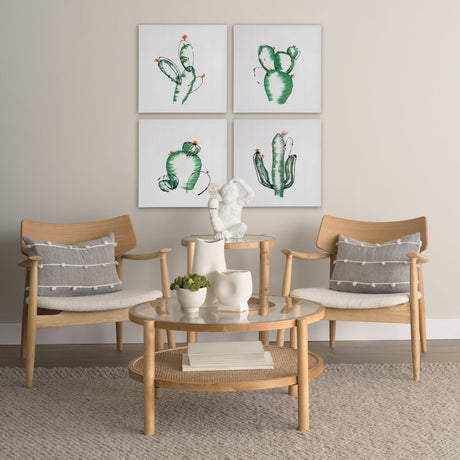 Cactus II by WRG a Hand Embellished Textured Canvas by Mercana at Eve Furniture