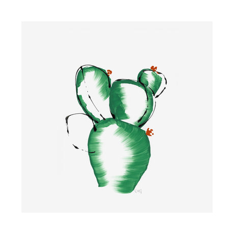 Cactus II by WRG a Hand Embellished Textured Canvas by Mercana at Eve Furniture